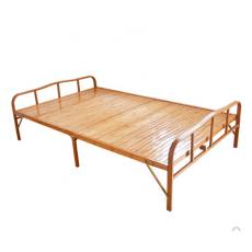 竹床折叠床单人办公室午睡家用1米1.2米双人简易多功能经济型加厚